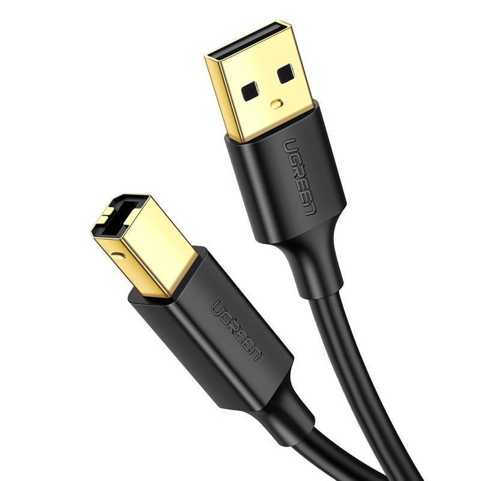 Câble UGREEN USB-A 2.0 USB-B 2.0 vers imprimante plaqué or US135 2m noir