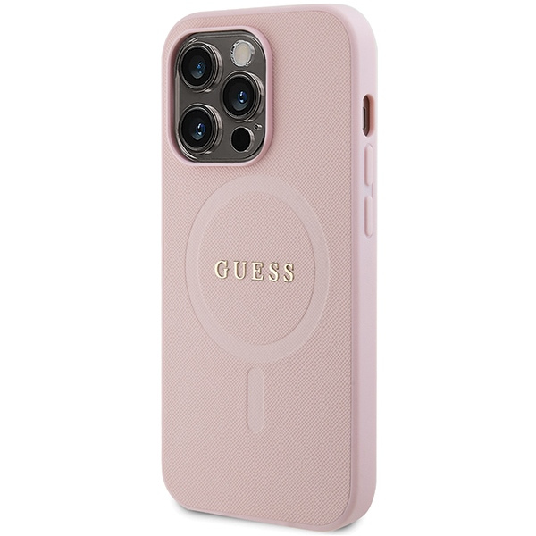 Hülle Guess GUHMP13XPSAHMCP iPhone 13 Pro Max 6,7" rosa/rosa hartcase Saffiano MagSafe Case