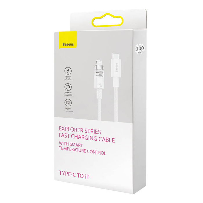 Cable Baseus Explorer Series USB-C - Lightning 20W 2 m blanco (CATS010302)