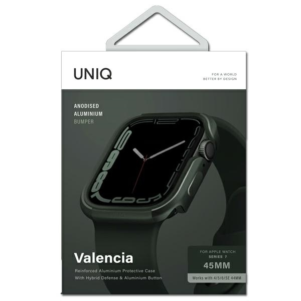 Uniq Hülle für Valencia Apple Watch Serie 4/5/6/7 / SE 45 / 44mm. Grün Grün