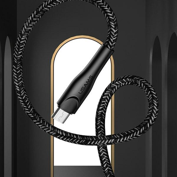 USAMS Kabel opletení U41 MicroUSB/USB Fast Charge 3m červená/červená SJ399USB02 (US-SJ399)