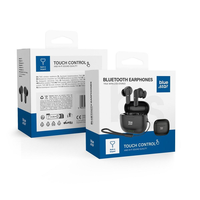 Słuchawki bezprzewodowe douszne Blue Star BK31 TWS czarne