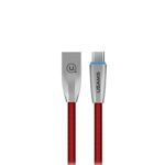 Braided USAMS USB-C U-Light 1,2m Rojo