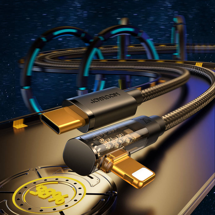 Cable Lightning en ángulo Joyroom - USB C para carga rápida y transferencia de datos 20W 1,2 m negro (S-CL020A6)