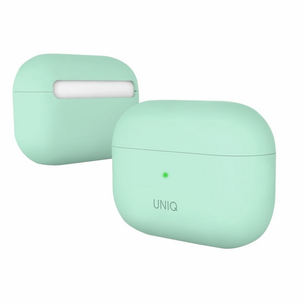 Custodia Uniq Lino AirPods Pro Silicone menta / verde menta