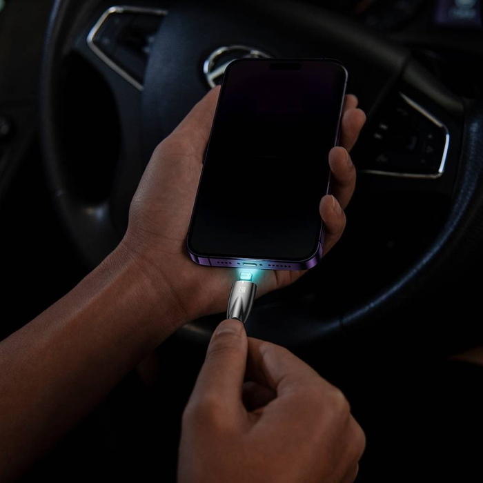 Câble Baseus Glimmer Series avec charge rapide USB-C - Lightning 480Mb/s 2.4A 2m noir