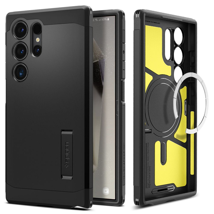 Coque Spigen Tough Armor MagSafe Samsung Galaxy S24 Ultra Noir Case
