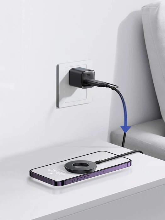 Joyroom chargeur magnétique sans fil 15W noir (JR-WQM03)