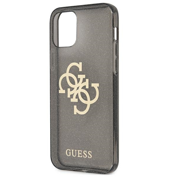 Coque GUESS Apple iPhone 12 Pro Max Glitter 4G Big Logo Black Hardcase