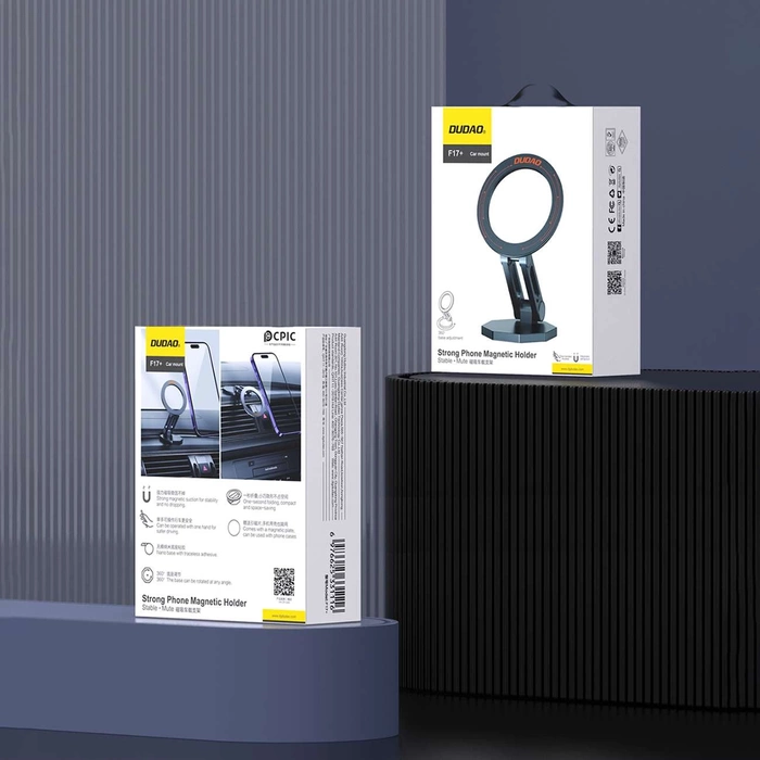 Dudao F17+ magnetische Autohalterung für das Armaturenbrett – grau