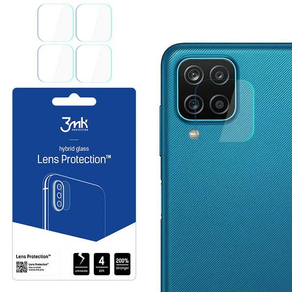 3MK Samsung Galaxy M12 Objektiv schützen 4pc Hybrid Glas