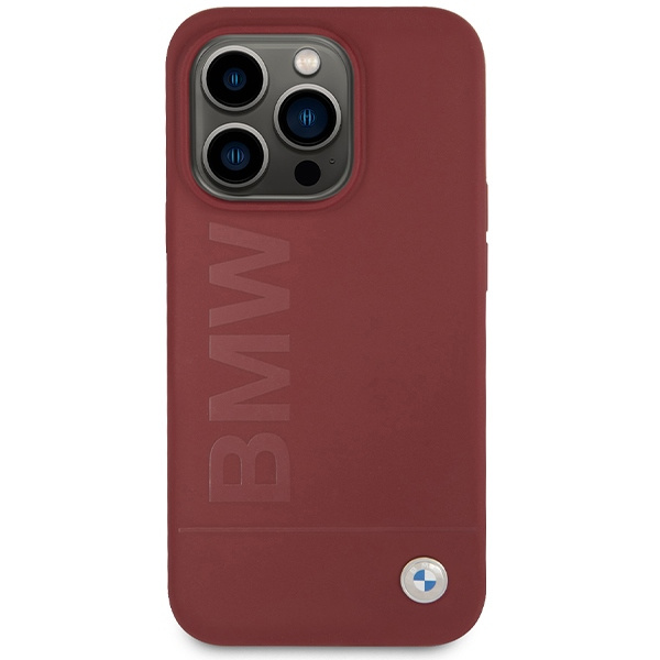 Hülle Bmw Bmhmp15lslblre IPhone 15 Pro 6.1" Rot/Rot Hartcase Silikon Big Logo MagSafe Case