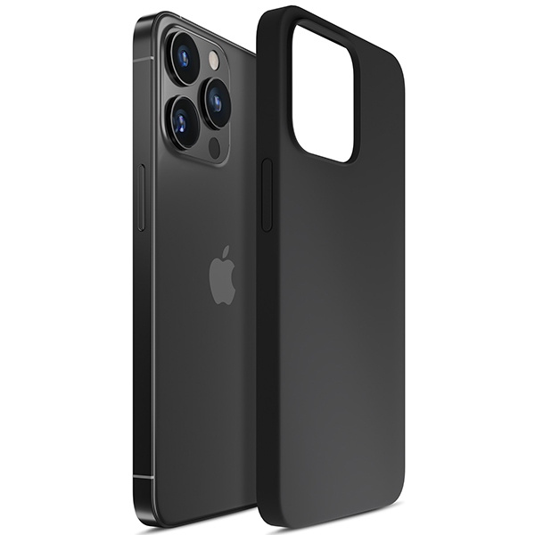 3mk Silicone Case iPhone 14 Pro 6.1" noir/noir