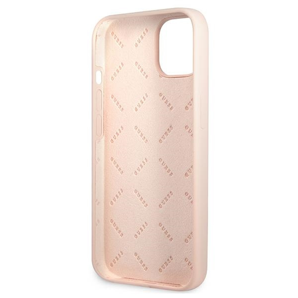 Case GUESS Apple iPhone 13 Mini Silicone Triangle Pink Hardcase