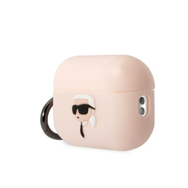 Karl Lagerfeld KLAP2RUNIKP Kryt AirPods Pro 2 růžový/růžový Silikon Karl Head 3D