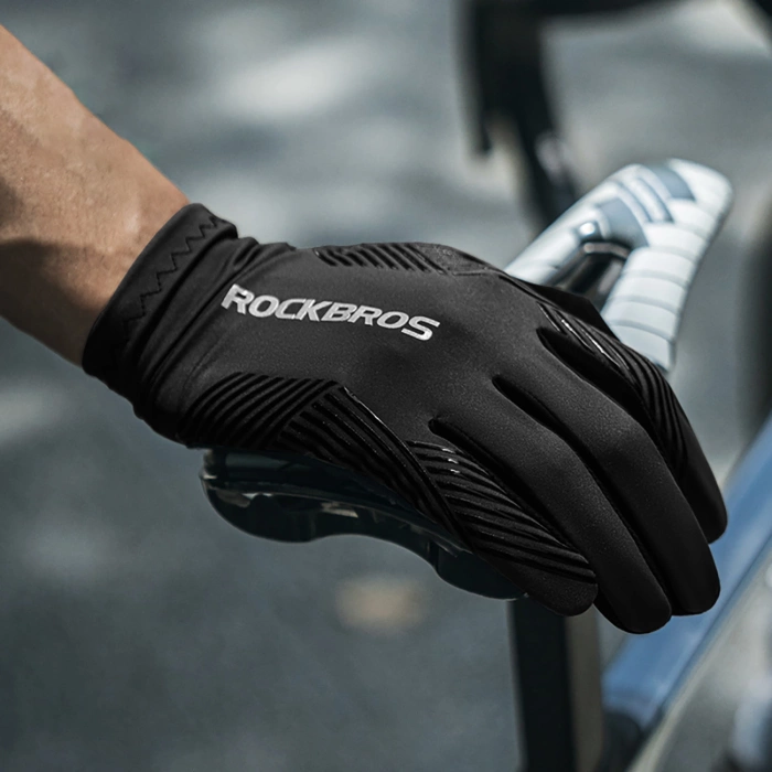 Rockbros cycling gloves spring/summer/autumn, full, size: S - black