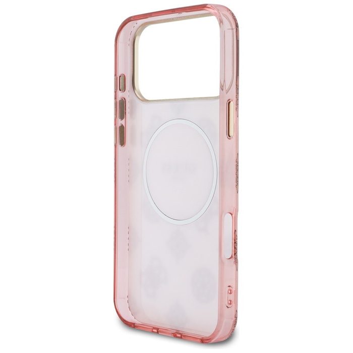 Etui Guess IML Peony Dot MagSafe do      iPhone 17 Pro Max różowy
