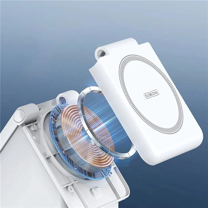 Ładowarka indukcyjna Duzzona W20 4w1 zgodna z MagSafe 15W z lampką biała