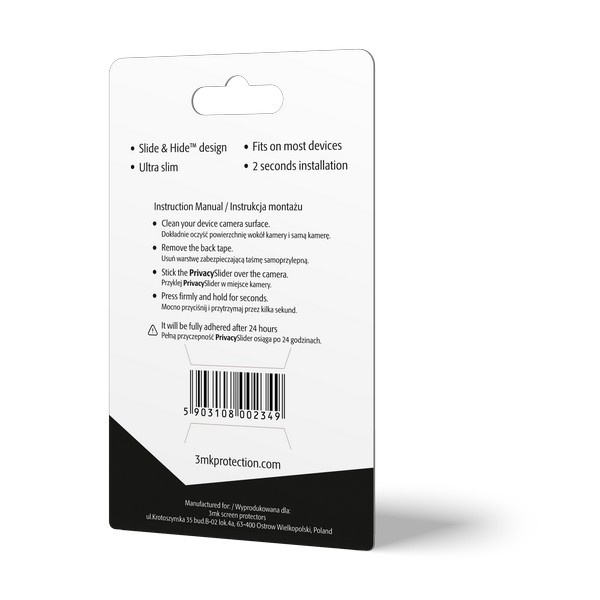 3MK Webcam Privacyslider Negro