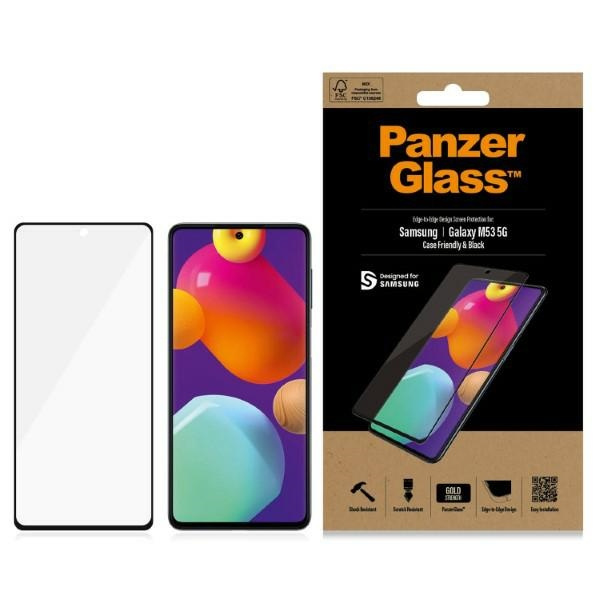 PanzerGlass E2E Regular Samsung M53 Case Friendly schwarz/schwarz