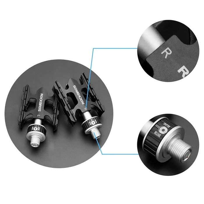 Rockbros K320F-BK MTB-Pedalset aus Aluminiumlegierung – Schwarz