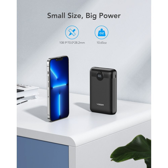 Powerbank Veger S20 (W2053) PD QC3.0 2A 22,5W 20000 mAh czarny
