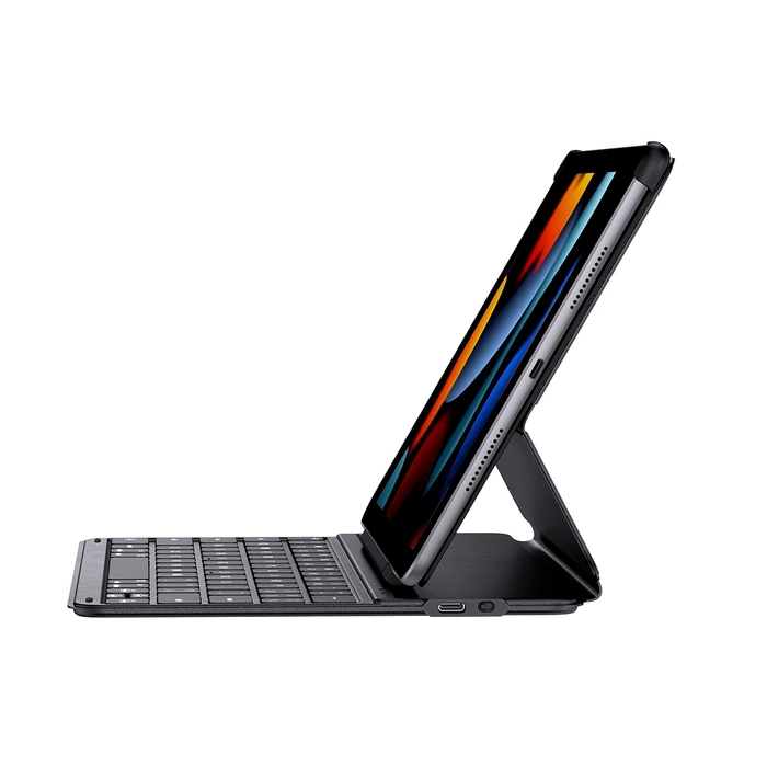 Custodia con tastiera Baseus Brilliance Series per iPad 10.2'' (2019/2020/2021) + cavo USB-C - nera