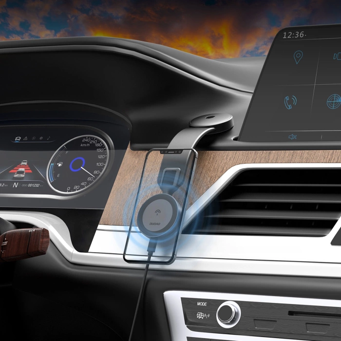 Dudao F21 Pro 15W MagSafe induktives Autoladegerät - Schwarz