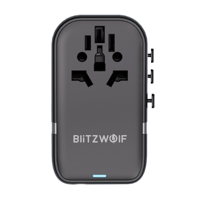 Blitzwolf BW-TA2 5-in-1 Travel Adapter 2xUSB PD + 2xC QC + C GaN 100W