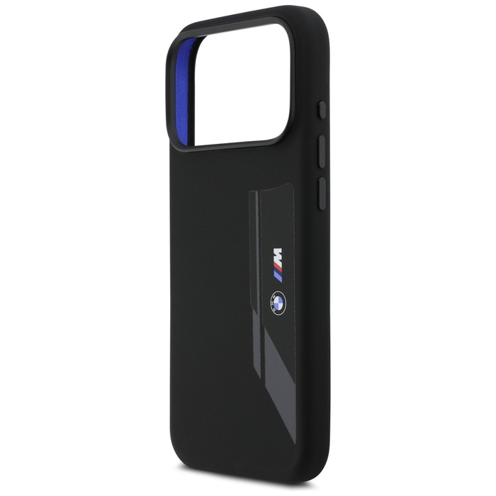 Etui BMW M Silicon Vertical Logo MagSafe do iPhone 17 Pro Max czarny