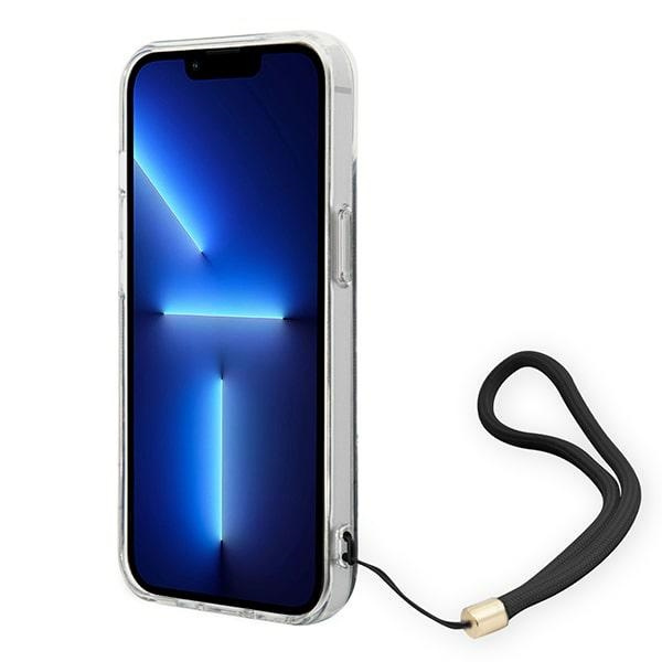 Guess GUOHCP14MH4STK iPhone 14 Plus 6,7" schwarz/schwarz hartcase 4G Print Strap