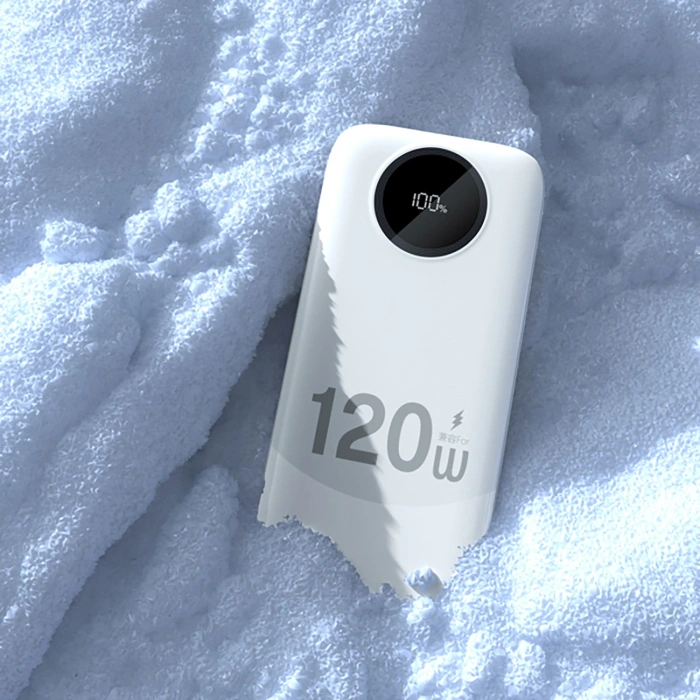 Powerbank Dudao K13 10000mAh z wbudowanym kablem - biały