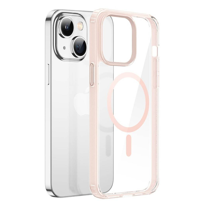 Funda Dux Ducis Clin2 para iPhone 14 Plus funda magnética MagSafe rosa