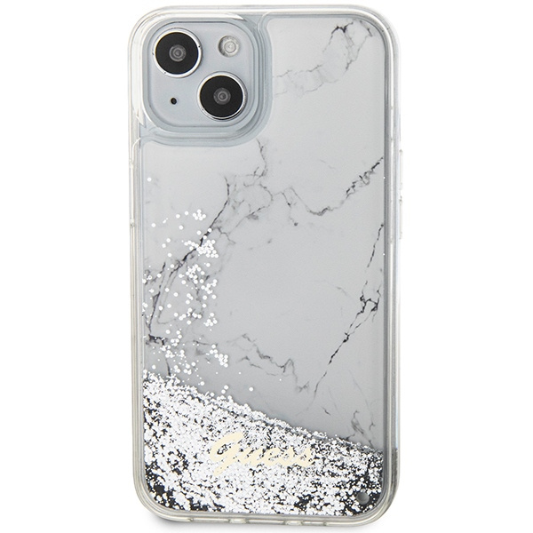 Hülle Guess GUHCP14SLCSGSGH iPhone 14 6.1" weiß/weiß hartcase Liquid Glitter Marmor Case