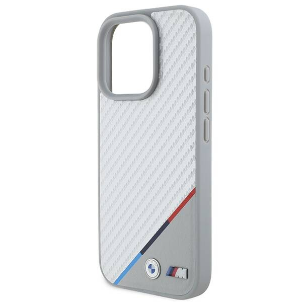 Funda BMW iPhone 16 Pro Max 6.9" gris/gris durocase M Carbon Tricolor Line MagSafe