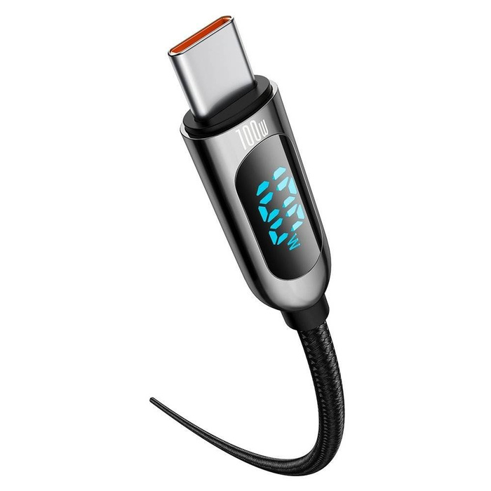 Kabel Baseus USB Typ C - USB Typ C 100 W (20 V / 5 A) 1 m Napájení s měřičem výkonu na obrazovce černý (CATSK-B01)