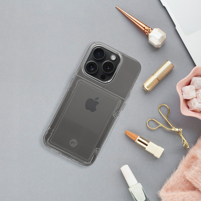 FORCELL F-PROTECT Crystal Pocket futerał do IPHONE 15 Pro transparentny