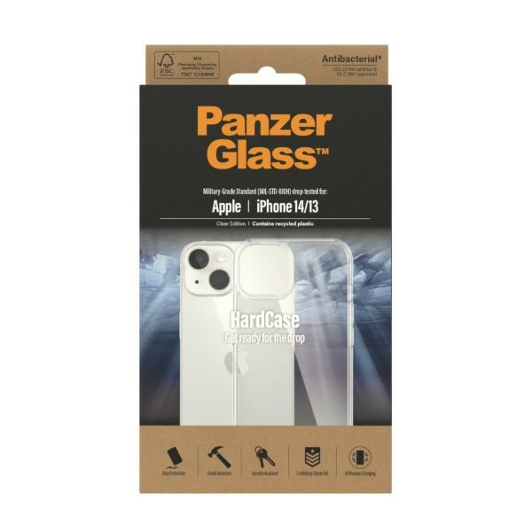 PanzerGlass HardCase iPhone 14 6.1" Antibacterial Military grade transparent 0401