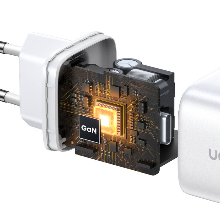 Fast nabíjačka GaN 2 x USB-C 45W QC PD Ugreen CD294 - biely