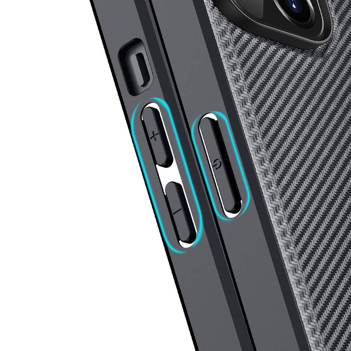 Dux Ducis Fino en nylon pour iPhone 14 Max noir