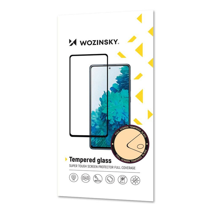 Wozinsky Super Durable Full Glue Tempered Glass Vollbild mit Rahmenhülle freundlich Oppo Reno6 4G Schwarz