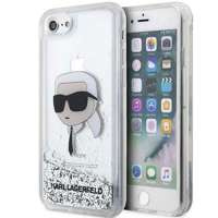 Coque Karl Lagerfeld KLHCI8LNKHCH iPhone 7/8/ SE 2020/2022 argent/argent durcase Glitter Karl Head Case