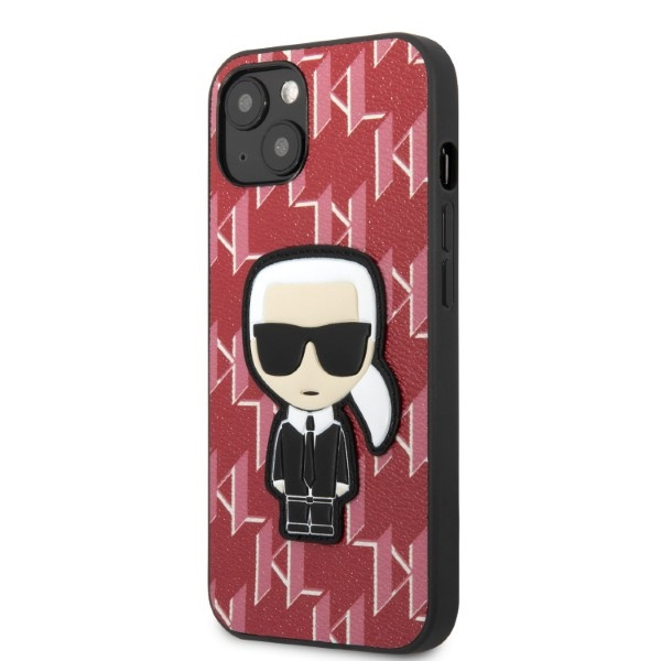 Obal Karl Lagerfeld Klhcp13mpmnikpi iPhone 13 6,1" Hardcase Red/red Monogram Ikonik Patch Case