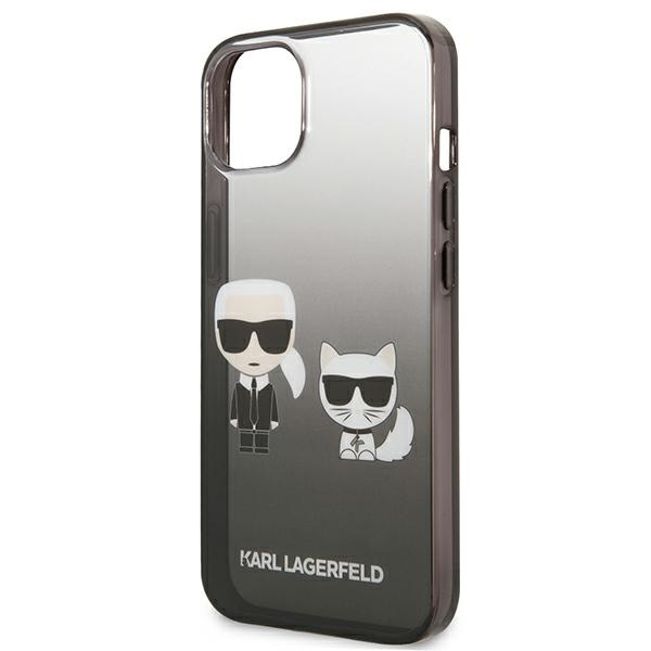 Case KARL LAGERFELD Apple iPhone 13 Mini Gradient Iconic Karl & Choupette Black Hardcase