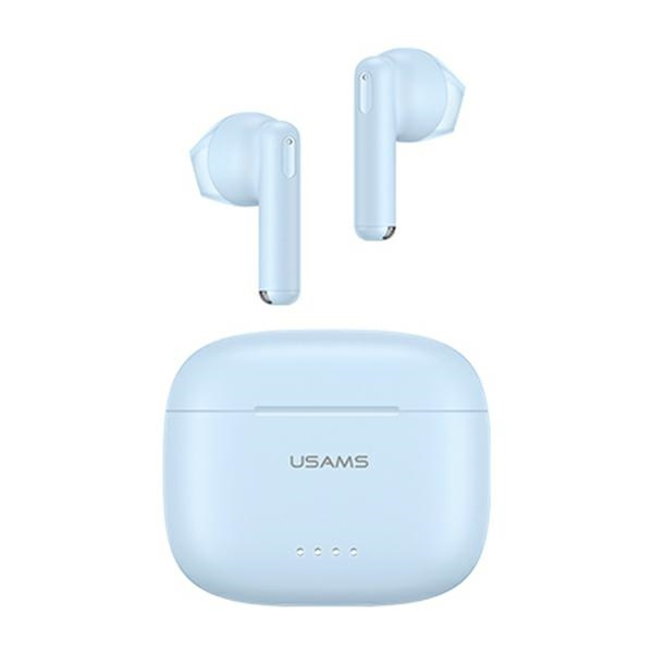 USAMS Sluchátka Bluetooth 5.3 TWS US Series Duální bezdrátový mikrofon modrá/modrá BHUUS03