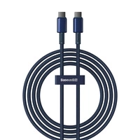 Baseus Tungsten Gold USB-C / USB-C 100W 2m Kabel - Marineblau