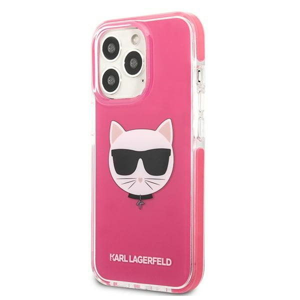 Case KARL LAGERFELD Apple iPhone 13 13 Pro Choupette Head Fuchsia Pink Hardcase
