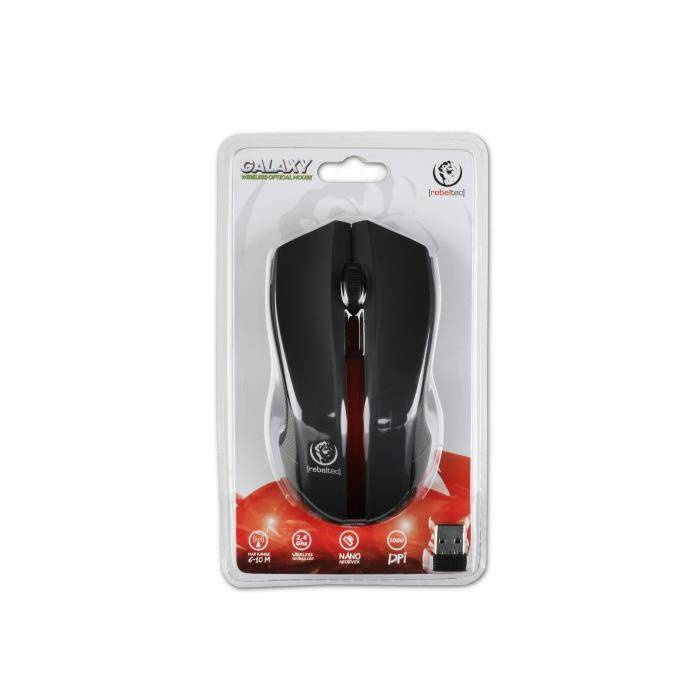 REBELTEC GALAXY wireless mouse black and red