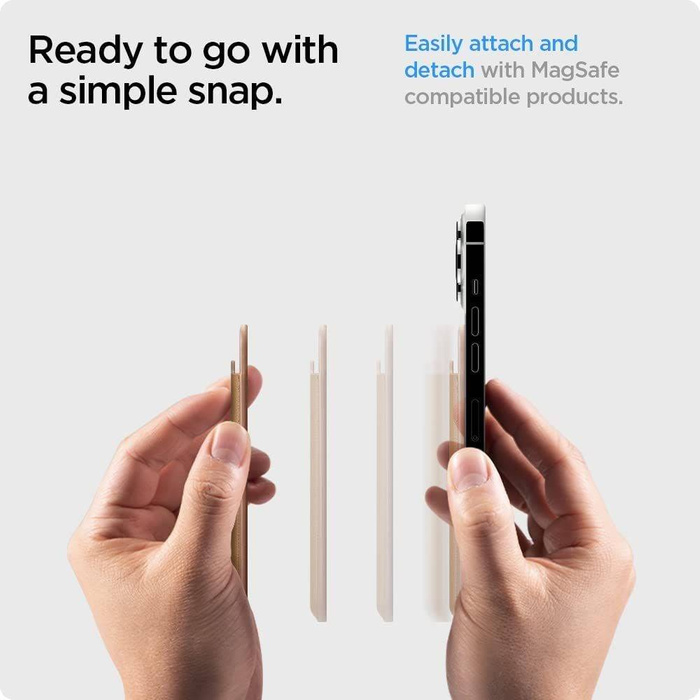 Telefontok Valentinus SPIGEN univerzális mágneskártya tartó Barna MagSafe