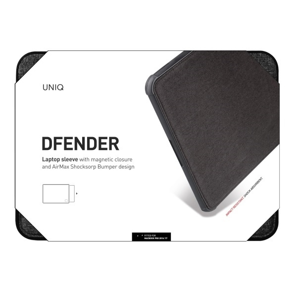 Custodia Uniq Custodia per laptop Dfender 15 "nera / nero antracite